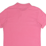 CHAPS Mens Pink Short Sleeve Plain Polo Shirt M Custom Fit Logo Embroidered