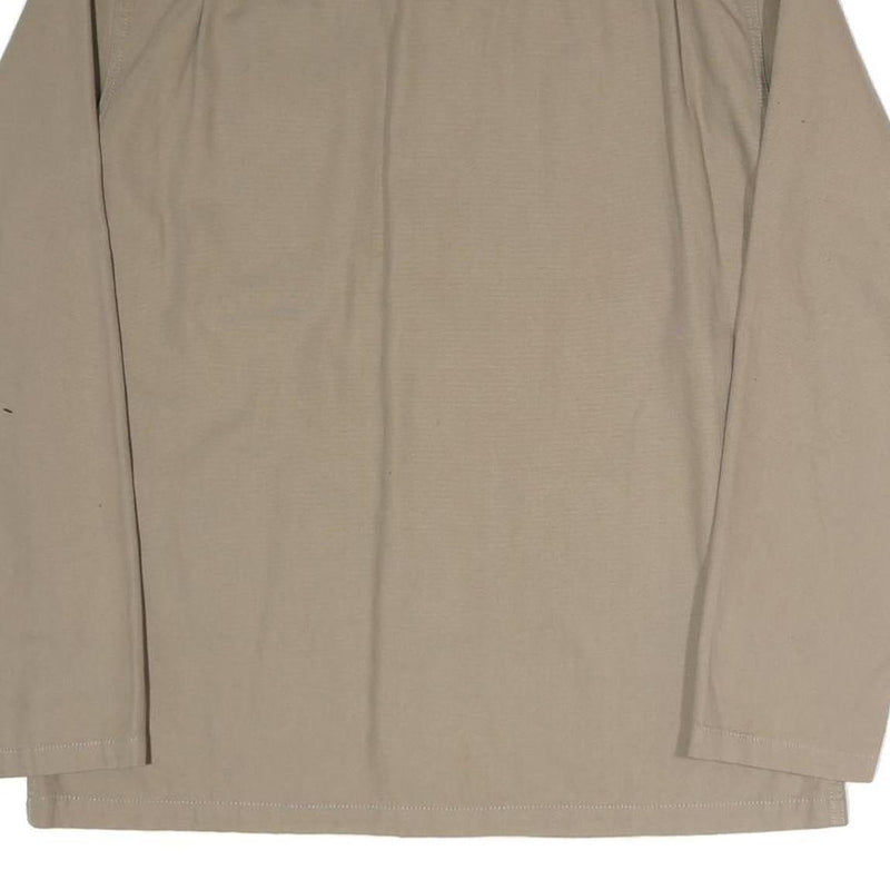 VANS Mens Beige & Black Button Cotton Blend Workwear Jacket L Casual Outerwear