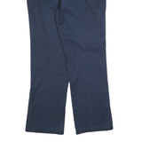 DICKIES Mens Regular Fit Navy Cotton Blend Trousers W34 L30 Workwear Zip Closure