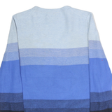 TOMMY HILFIGER Womens Blue & Navy Patterned V-Neck Basic Knit Jumper Size M