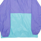 AQUA GUARD Mens Blue & Purple Nylon Jacket L Shell Colourblock Zip