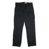 WRANGLER Mens Black Relaxed Cargo Trousers W36 L34 Cotton Blend Zip
