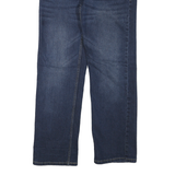 CALVIN KLEIN JEANS Womens Slim Blue Denim Raw Zip W30 L28 Straight Leg Jeans