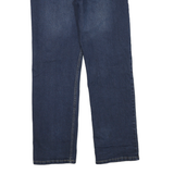 CALVIN KLEIN JEANS Womens Slim Blue Denim Raw Zip W30 L28 Straight Leg Jeans