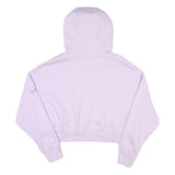 NIKE Womens Light Purple Hoodie M Cropped Cotton Blend Swoosh Sweatshirt