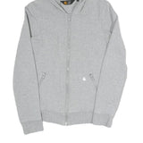 CARHARTT Womens Grey Zip Up Hoodie S Cotton Blend Casual Full Zip Sweatshirt