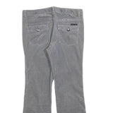 CALVIN KLEIN JEANS Womens Cotton Blend Grey Regular Straight Trousers W34 L32