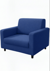 Anyseat 1-Seater Sofa Cover – Plain Royal Blue Style Slipcover for Living Room Chair Protection