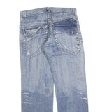 BODY MAN Mens Jeans Blue Regular Straight Denim Light W34 L30 Button Closure