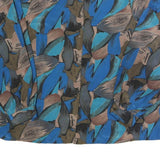 CHRIS JB Womens Blue & Brown Printed Long Sleeve Collared Shirt 2XL Polyester