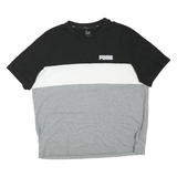 PUMA Mens Black & White & Grey Modern T-Shirt 2XL Short Sleeve Crew Neck