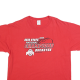 DELTA Mens Red Ohio State Buckeyes Graphic T-Shirt XL Short Sleeve Crew Neck