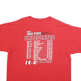 DELTA Mens Red Ohio State Buckeyes Graphic T-Shirt XL Short Sleeve Crew Neck