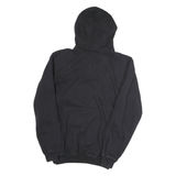 CARHARTT Mens Black Pullover Hoodie S ¼ Zip Logo Patch Cotton Sweatshirt