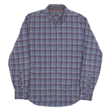 TOMMY HILFIGER Mens Blue & Red Check Shirt M Button-Down Collar Long Sleeve