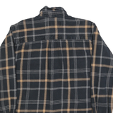 MOOSE CREEK Mens Black & Brown Check Shirt M Cotton Blend Casual Button-Down