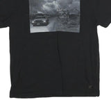 7 FOR ALL MANKIND Mens Black Graphic T-Shirt M Short Sleeve Crew Neck Casual