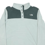 THE NORTH FACE Womens White & Dark Grey Plain Pullover Crew Neck Polyester Blend