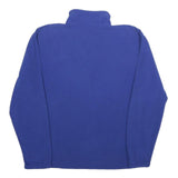THE NORTH FACE Mens Blue Plain Pullover Jumper Crew Neck Basic Knit L Fleece