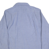 TOMMY HILFIGER Mens Blue Shirt L Cotton Blend Classic Button-Down Collar Long