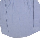TOMMY HILFIGER Mens Blue Shirt L Cotton Blend Classic Button-Down Collar Long