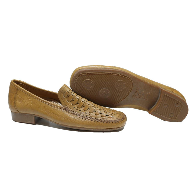 SIOUX Mens Leather Loafer Shoes Tan UK 10 Classic Comfort Stylish Footwear