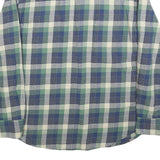 LEVI'S Mens Blue & Green Plaid Shirts L Cotton Blend Casual Button Up Shirt