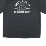 DICKIES Mens Black Work Shirt XL Cotton Blend Button Up with Motivational Print