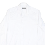 PIERRE CARDIN Mens White Shirt S Button Collar Classic Fit Formal Cotton Blend