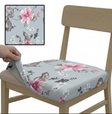 Anyseat Light Blue Pink Flower Print Chair Cover – Stretch Washable Removable Seat Cover for Dining & Kitchen