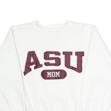 THE COTTON EXCHANGE Womens White ASU Mom Crew Neck S Sweatshirt Cotton Blend
