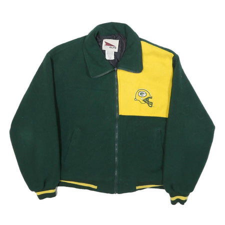 PRO ELITE Green Bay Packers Mens Green & Yellow Logo Track Jacket L Polyester