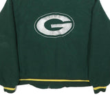 PRO ELITE Green Bay Packers Mens Green & Yellow Logo Track Jacket L Polyester