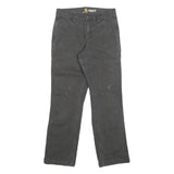 CARHARTT Mens Jeans Black Relaxed Straight Denim W28 L30 Workwear Zip Closure