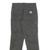 CARHARTT Mens Jeans Black Relaxed Straight Denim W28 L30 Workwear Zip Closure
