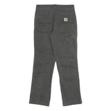 CARHARTT Mens Jeans Black Relaxed Straight Denim W28 L30 Workwear Zip Closure