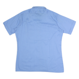 TORRERO Mens Blue Cotton Shirt M Button Front Casual Short Sleeve Lightweight