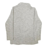 PULL & BEAR Womens Grey Button Jacket S Woven Classic Relaxed Fit Smart Casual