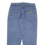 CARHARTT Mens Relaxed Jeans Blue Denim W34 L30 Workwear Casual Zip Closure