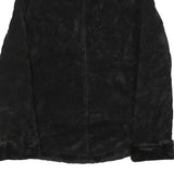 SCORPIO Womens Black Faux Fur Jacket S Polyester Blend Button Closure Classic