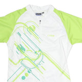 IXS Womens White & Lime Graphic Cycling Jersey S Short Sleeve Zip Neck Sports