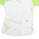 IXS Womens White & Lime Graphic Cycling Jersey S Short Sleeve Zip Neck Sports
