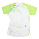 IXS Womens White & Lime Graphic Cycling Jersey S Short Sleeve Zip Neck Sports