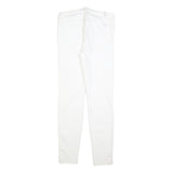 7 FOR ALL MANKIND Womens Slim White Denim Jeans W32 L32 Zip Cotton Blend Stretch