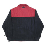 NAUTICA Mens Red & Black Reversible Polyester Blend Zip Jacket L Fleece