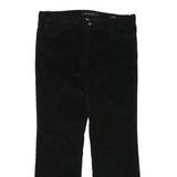 CALVIN KLEIN JEANS Womens Black Cotton Blend Regular Straight Trousers W36 L30