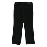 CALVIN KLEIN JEANS Womens Black Cotton Blend Regular Straight Trousers W36 L30