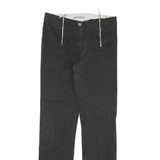 NORTH SAILS Womens Cotton Blend Black Regular Fit Straight Leg Trousers W28 L29