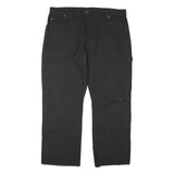 DICKIES Mens Black Regular Fit Straight Cotton Blend Zip Jeans W40 L27 Workwear
