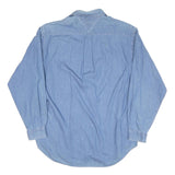 TOMMY HILFIGER Mens Blue Denim Shirt L Cotton Blend Casual Button-Down Long